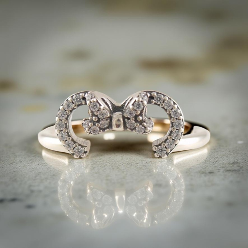 Pandora Minnie Silhouette Sterling Silver & Cubic Zirconia Ring